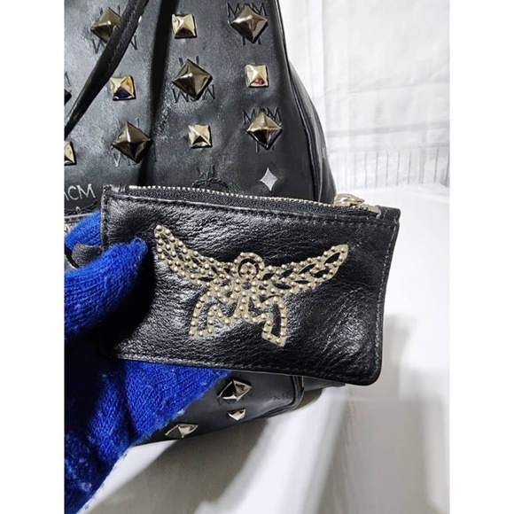 Authentic MCM Honshu Tantris Studded Backpack Black - Picture 7 of 16